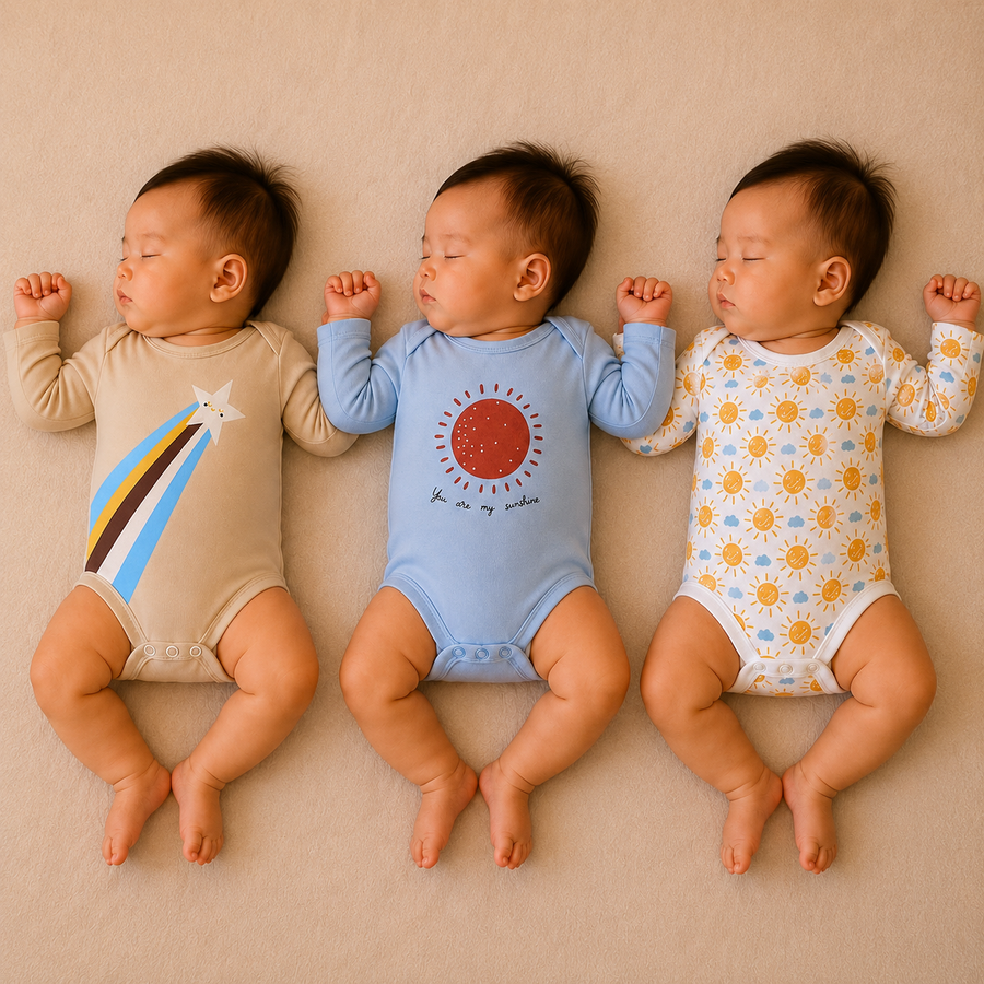 Onesie Set of 3 - Rainbow Print