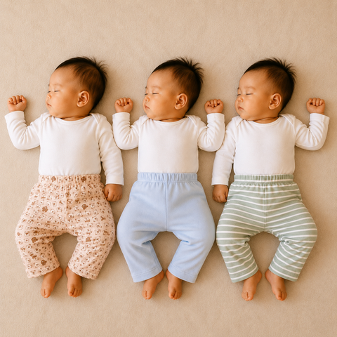 Set of 3 Pyjamas - Bear Print (Brown & Blue)
