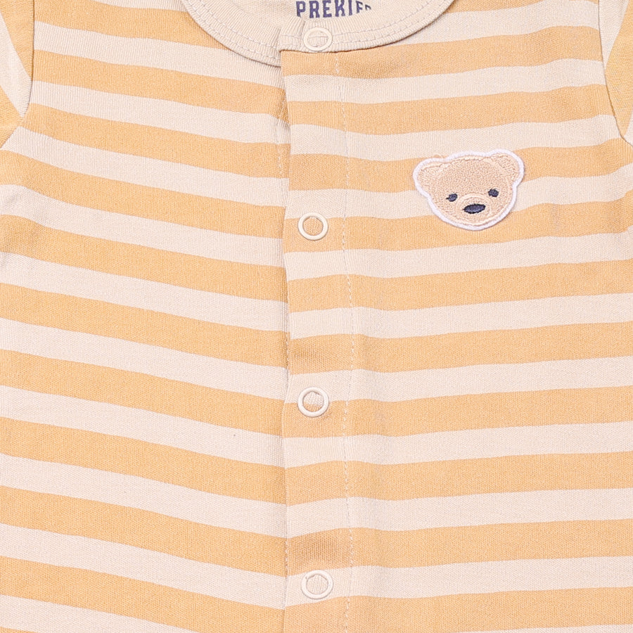 Single Romper - Bear Face Print