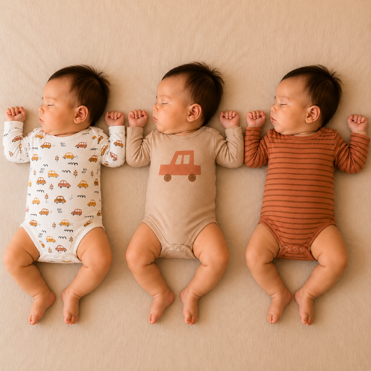 Onesie Set of 3 - Car Print